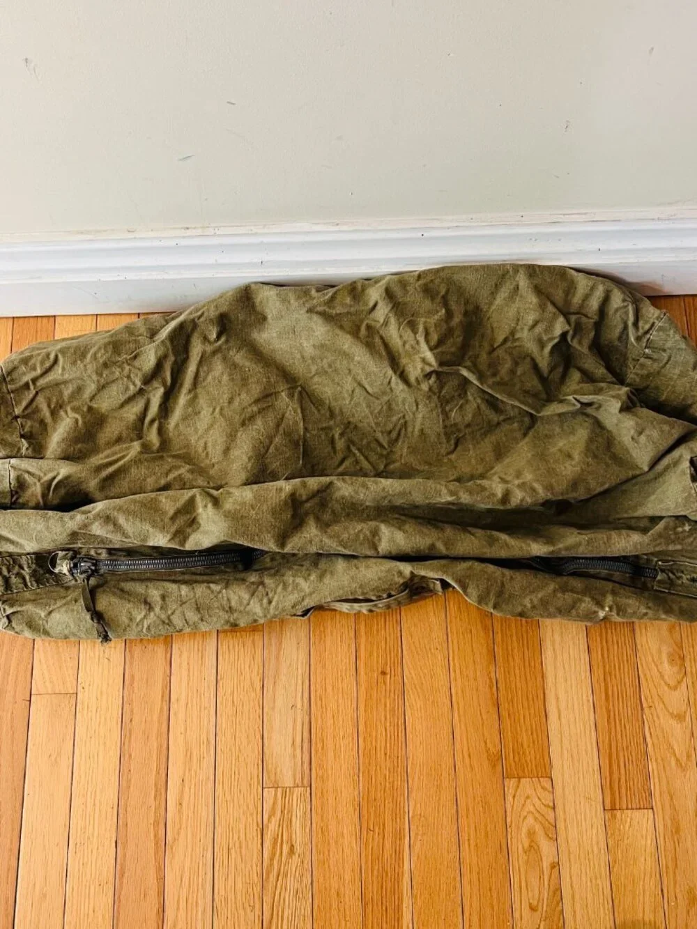 Large Vintage Military Canvas Duffle Bag